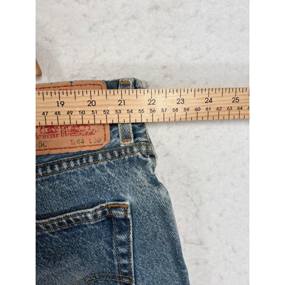 Levis 550 Relaxed Fit Jeans Mens 44x30 Blue Denim Medium Wash Tapered Leg